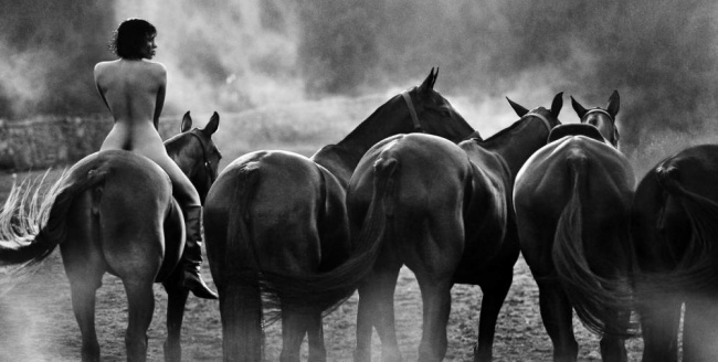 photo femme nue avec des chevaux par Marco Glaviano